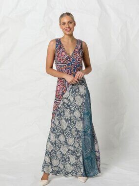 Kachel Floral Sleeveless Maxi Dress | Anthropologie | Size Medium